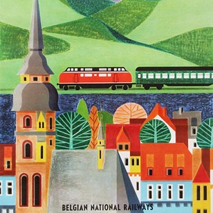 1960's Dover to Ostende Travel Poster
